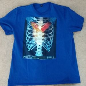 Batman Bruce Wayne X Ray Bat Heart TShirt comiccon
